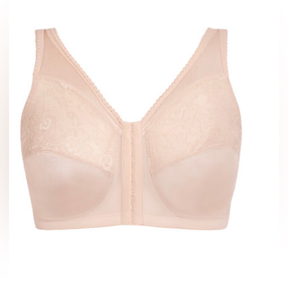 ✨AVENUE BODY Full Coverage Wire Free Bra - beige Size 46C Natural NEW✨